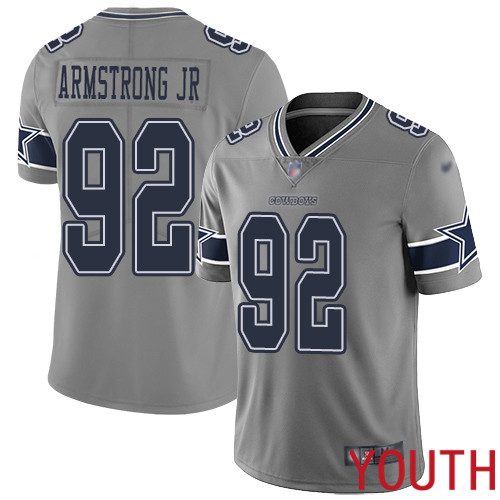 Youth Dallas Cowboys Limited Gray Dorance Armstrong Jr. #92 Inverted Legend NFL Jersey->women nfl jersey->Women Jersey